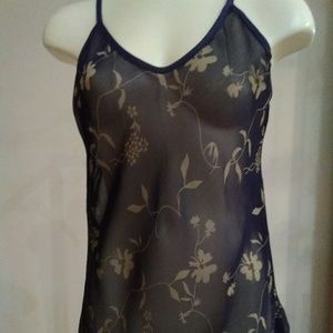 Shereen Annette sheer nave chemise NWOT